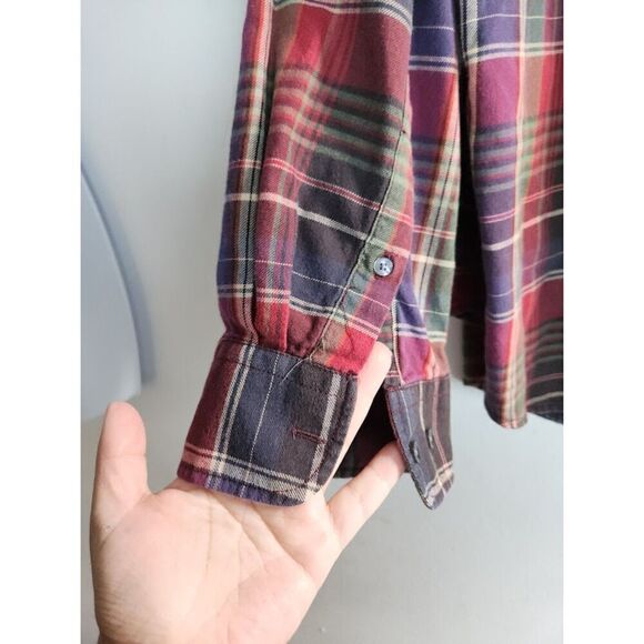 Lauren Ralph Lauren Red/Blue/Green Plaid 100% Cotton Button Up Shirt size 2X - Picture 3 of 9